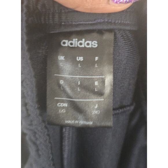 Adidas 3 Stripes Track Pants, Black, Pockets Loose, Men's Size Large - Picture 5 of 7